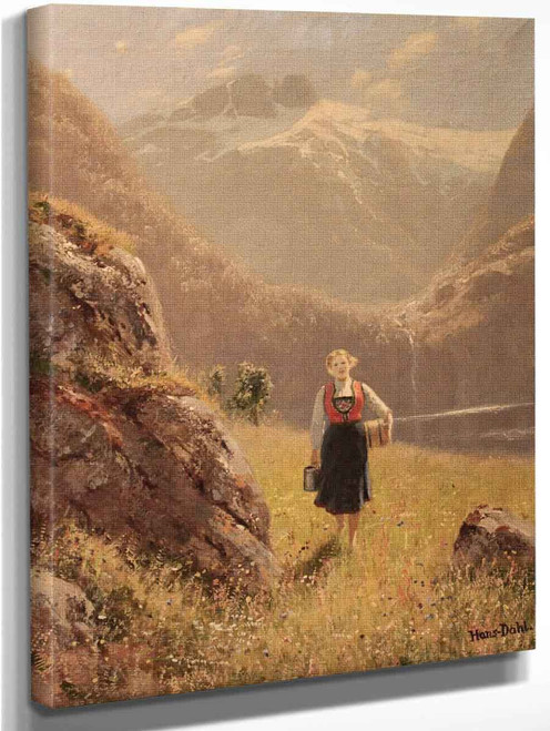 Girl In A Summer Landscape By Hans Dahl