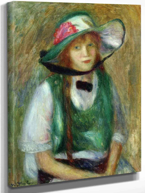 Girl In Green By William James Glackens  By William James Glackens