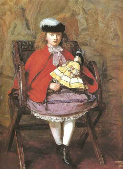 Girl With A Doll By Sir John Everett Millais