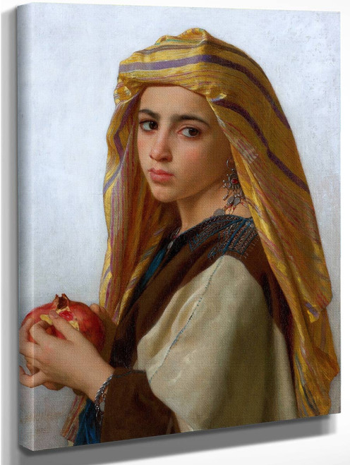 Girl With A Pomegranate By William Bouguereau