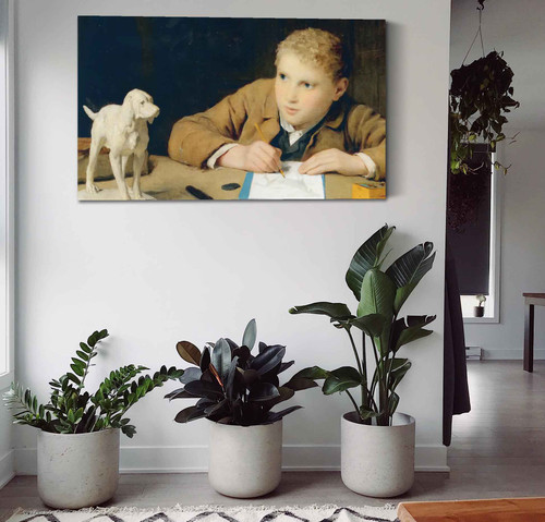 Zeichnender Knabe Albert Anker