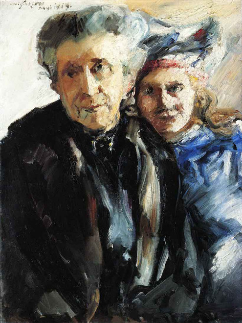 Grandmother And Granddaughter By Lovis Corinth By Lovis Corinth