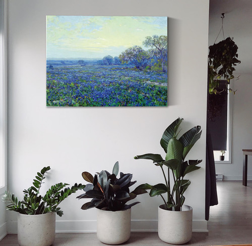 Field Of Bluebonnets Under Cloudy Sky Julian Onderdonk Field Of Bluebonnets Under Cloudy Sky Julian Onderdonk