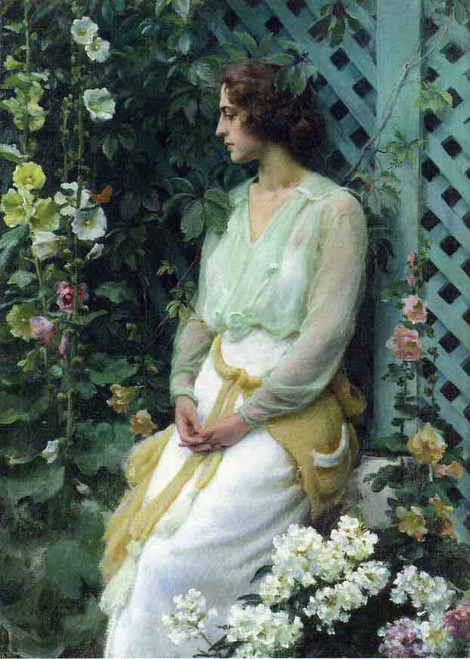 Green Lattice By Charles Courtney Curran By Charles Courtney Curran