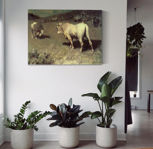 Moaning Of The Bulls Frederic Remington