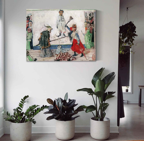 Skeletons Fighting Over A Hanged Man James Ensor