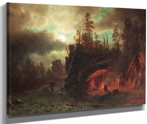 The Trappers Camp Albert Bierstadt