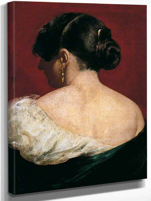 Head And Shoulders Of A Girl From Behind By William Etty By William Etty