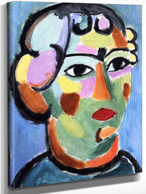 Head In Green Colors By Alexei Jawlensky By Alexei Jawlensky