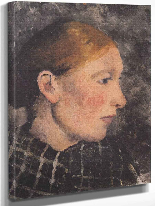 Head Of A Peasant Woman In Profile By Paula Modersohn Becker