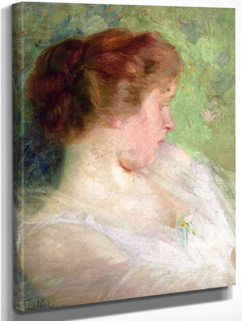 Head Of A Woman By Edward Potthast