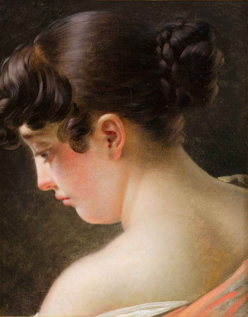 Head Of A Young Girl By Anne Louis Girodet De Roussy Trioson