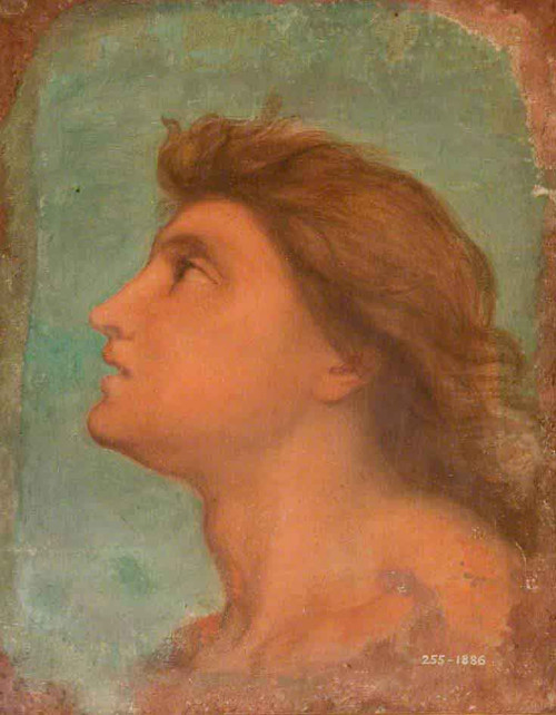 Head Of A Youth In Profile  By George Frederic Watts English 1817 1904