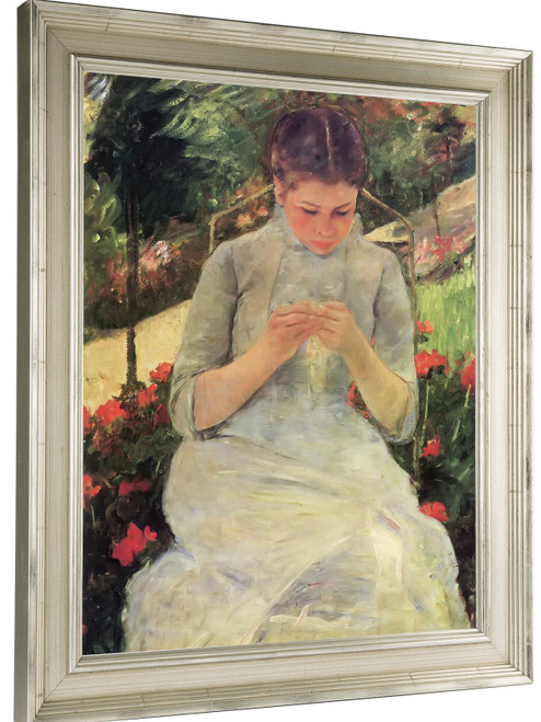 Young Woman Sewing (1) by Mary Cassatt