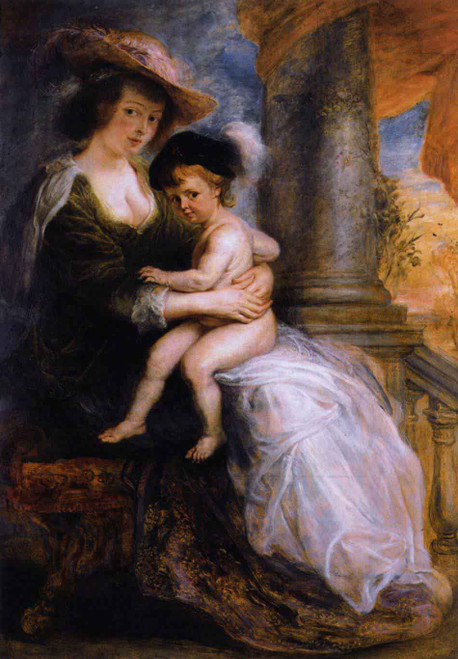 Helena Fourment With Her Son Francis By Peter Paul Rubens