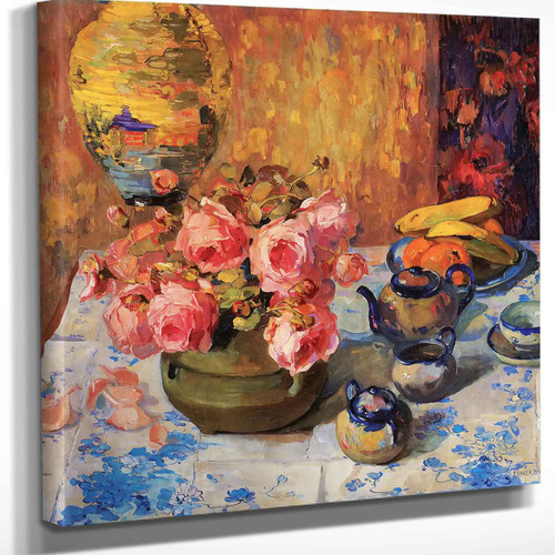 Still Life Roses Franz a Bischoff