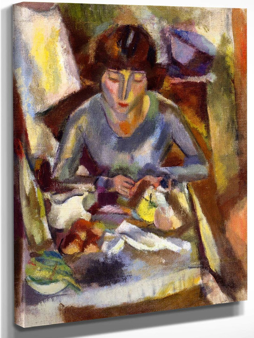 Hermine David At The Table By Jules Pascin