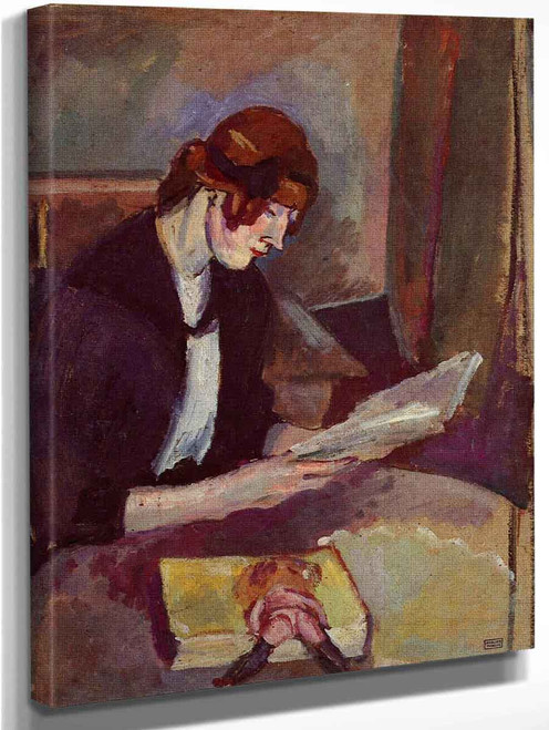 Hermine David Reading By Jules Pascin