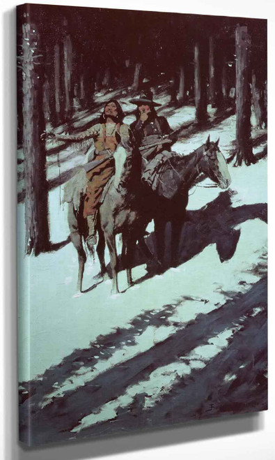 Indian Scouts In The Moonlight Frederic Remington