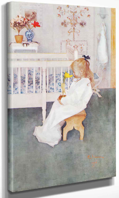 Lisbeth With A Yellow Tulip Carl Larsson