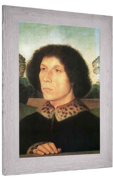 Portrait Of A Man With Spotted Fur Hans Memling