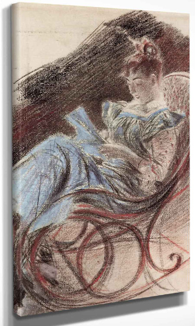 Signora Intenta A Leggere Giovanni Boldini