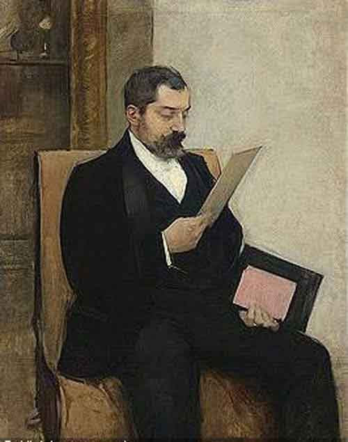 Hombre Leyendo By Ramon Casas I Carbo