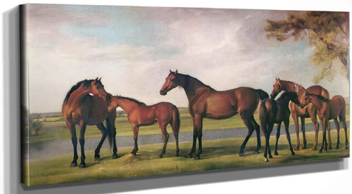 Mares And Foals Disturbed By An Approaching Storm George Stubbs