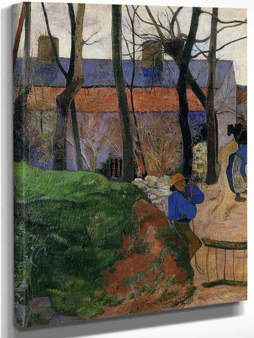 Houses In Le Pouldu By Paul Gauguin