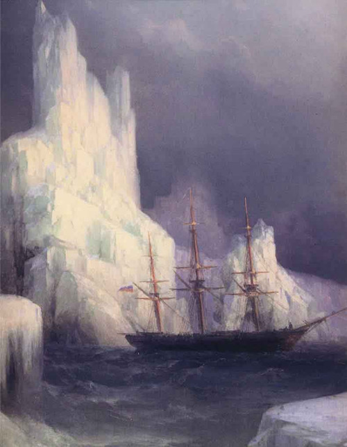 Icebergs In The Atlantic  By Ivan Constantinovich Aivazovsky By Ivan Constantinovich Aivazovsky