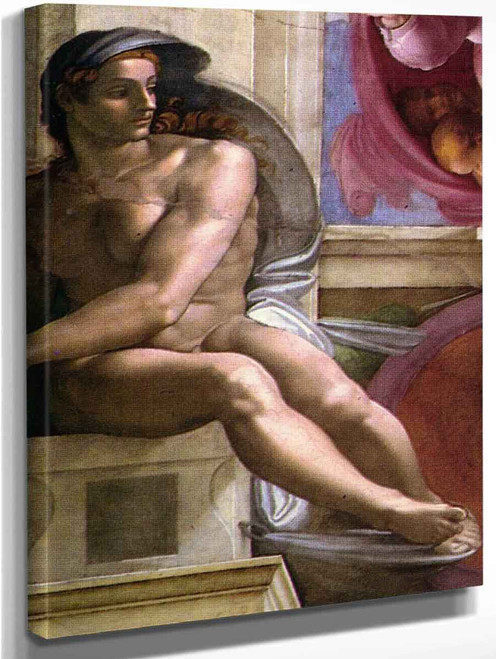 Ignudo13 By Michelangelo Buonarroti By Michelangelo Buonarroti