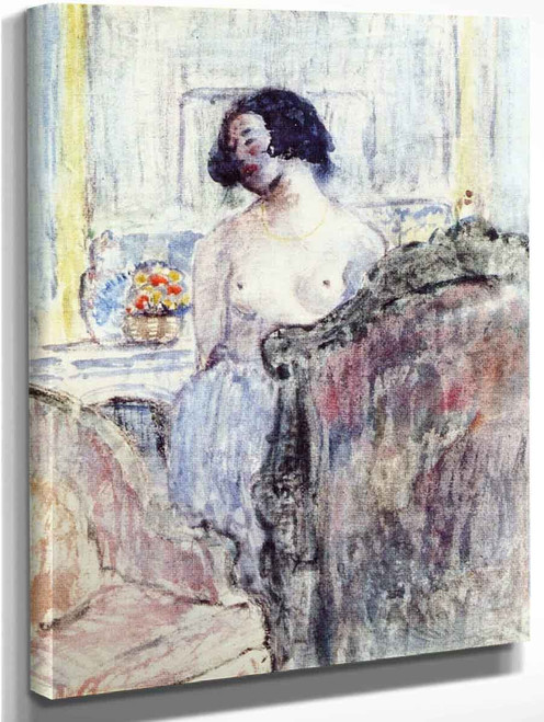 In Front Of The Mantel By Frederick Carl Frieseke By Frederick Carl Frieseke