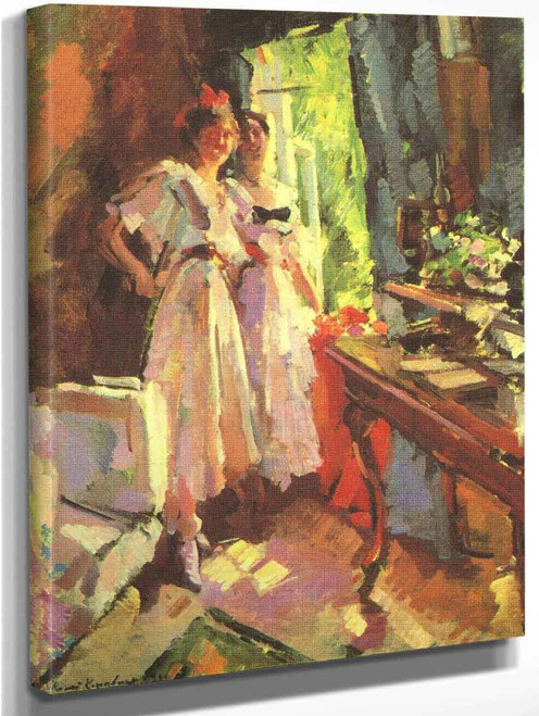 In Front Of The Open Window By Constantin Alexeevich Korovin