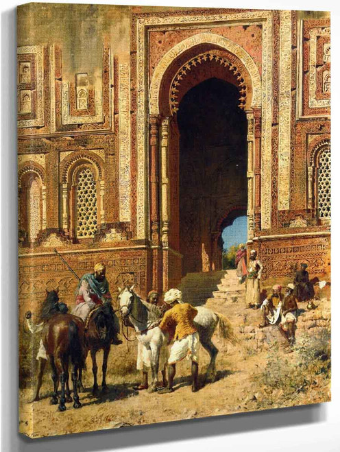 Indian Horsemen At The Gateway Of Alah Ou Din, Old Delhi By Edwin Lord Weeks