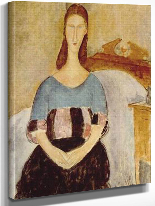 Jeanne Hebuterne, Seated By Amedeo Modigliani