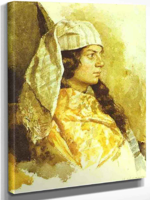 Jewish Woman In An Oriental Shawl By Isaac Levitan