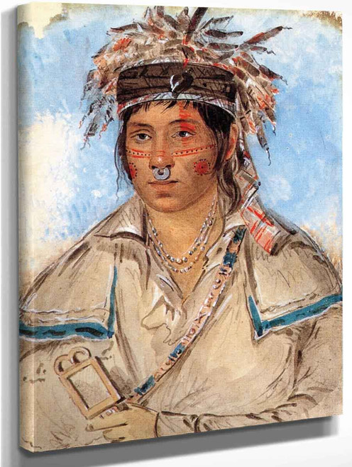 Kee Mo Ra Nia, No English, Peoria By George Catlin