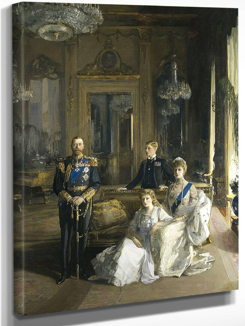 King George And Family By Sir John Lavery, R.A. By Sir John Lavery, R.A.