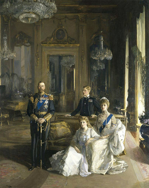 King George And Family By Sir John Lavery, R.A. By Sir John Lavery, R.A.