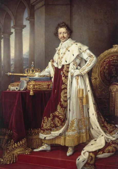 King Ludwig I In His Coronation Robes By Joseph Karl Stieler
