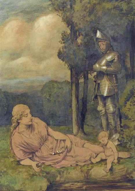 Knight And Flora By Hans Thoma Knight And Flora By Hans Thoma