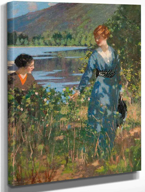 Ladies By A Loch By George Henry, R.A., R.S.A., R.S.W.  By George Henry, R.A., R.S.A., R.S.W.