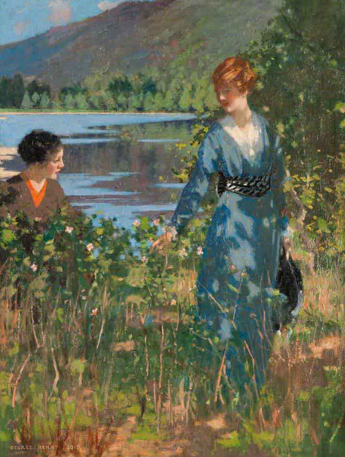 Ladies By A Loch By George Henry, R.A., R.S.A., R.S.W.  By George Henry, R.A., R.S.A., R.S.W.