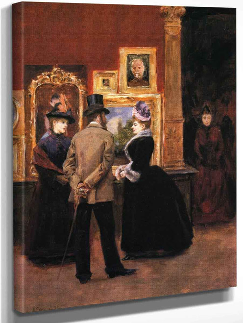 Ladies With A Gentleman In A Top Hat By Julius Leblanc Stewart