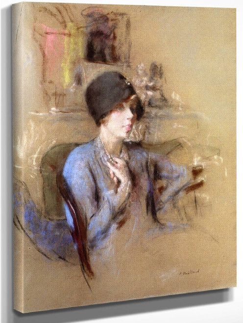 Lady In Blue With A Cloth Hat By Edouard Vuillard