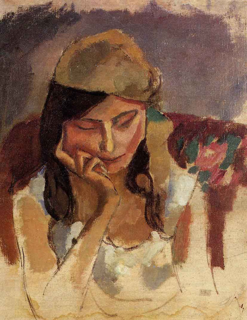 Lady Wearing A Turban By Jules Pascin Lady Wearing A Turban By Jules Pascin