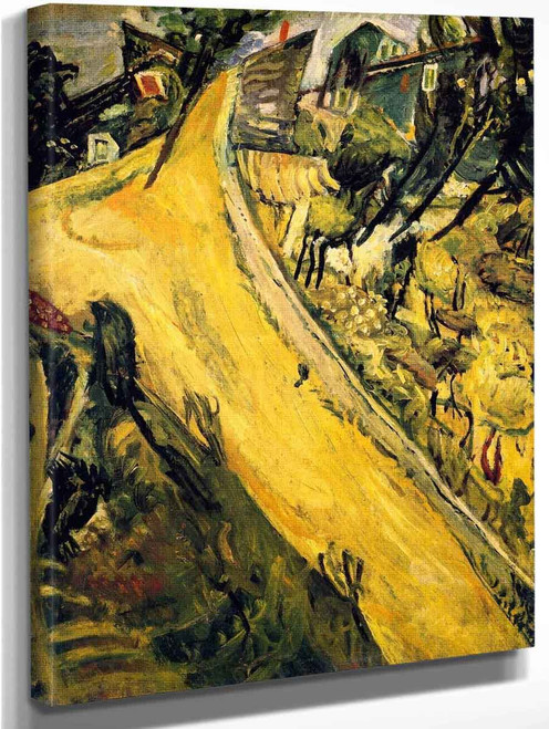 Landscape With Ascending Road At Cagnes By Chaim Soutine