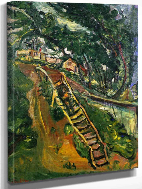 Landscape With Flight Of Stairs By Chaim Soutine