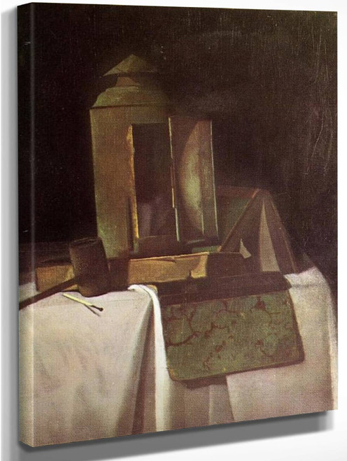 Lantern, Books And Corncob Pipe By John Frederick Peto By John Frederick Peto