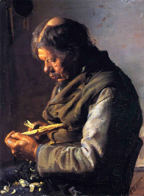 Lars Gaihede Whittling A Stock By Anna Ancher